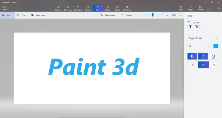 2D and 3D Text