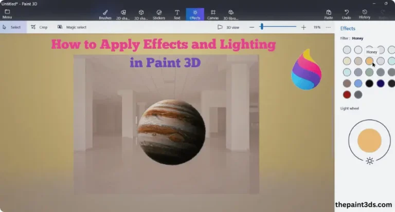 how to Apply Effects and Lighting