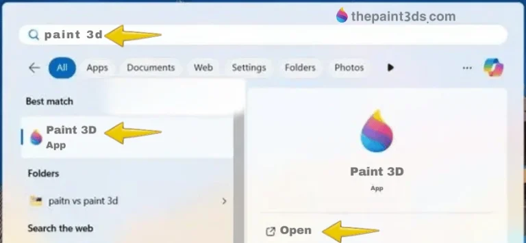 open paint 3d in windows 